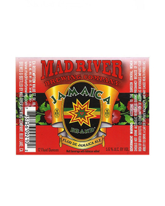 RÓTULO MAD RIVER JAMAICA BRAND 12 OZ. USA