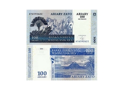 CEDULA MADAGASCAR ANO 2004 100 ARIARY