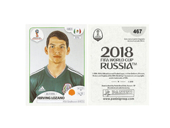 FIGURINHA COPA FIFA 2018 MEXICO HIRVING LOZANO Nº 467