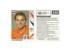 FIGURINHA COPA FIFA 2006 HOLLAND JAN KROMKAMP Nº 230