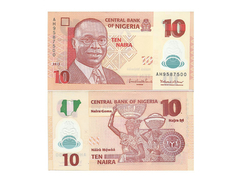 CÉDULA NIGERIA ANO 2013 POLÍMERO 10 NAIRA - comprar online