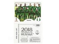 FIGURINHA COPA FIFA 2018 NIGERIA SELEÇÃO Nº 333