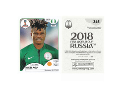 FIGURINHA COPA FIFA 2018 NIGERIA MIKEL AGU Nº 345