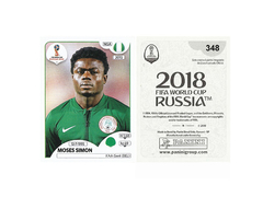 FIGURINHA COPA FIFA 2018 NIGERIA MOSES SIMON Nº 348