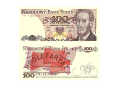 CÉDULA POLONIA ANO 1986 100 ZLOTYCH - comprar online