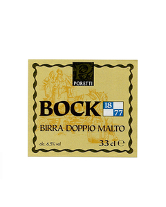 ROTULO PORETTI BOCK BIRRA DOPPIO MALTO 33 CL ITALY - comprar online