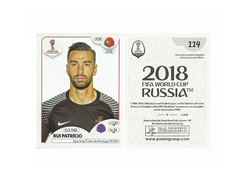 FIGURINHA COPA FIFA 2018 PORTUGAL RUI PATRÍCIO Nº 114