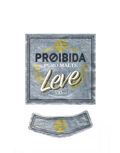 RÓTULO PROIBIDA CERVEJA PURO MALTE LEVE 330 ML BRAZIL - comprar online