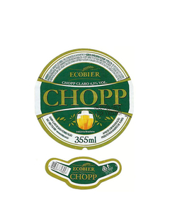 RÓTULO ECOBIER CHOPP CLARO 355 ML BRASIL