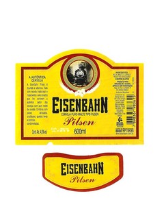 RÓTULO EISENBAHN CERVEJA PURO MALTE PILSEN 600 ML BRAZIL