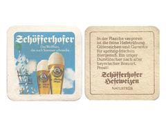 BOLACHA SCHÖFFERHOFER BIER HEFEWEIZEN QUADRADA 9 CM GERMANY - comprar online