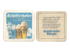 BOLACHA SCHÖFFERHOFER BIER WEIZEN QUADRADA 9 CM GERMANY - comprar online