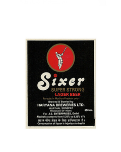 ROTULO SIXER SUPER STRONG LAGER BEER 650 ML INDIA - comprar online