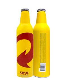 GARRAFA VAZIA CERVEJA SKOL DESCE REDONDO ALUMÍNIO 473 ML BRAZIL - comprar online