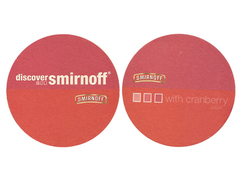 BOLACHA SMIRNOFF DRINK CRANBERRY REDONDA 10,5 CM USA - comprar online