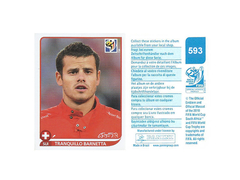 FIGURINHA COPA FIFA 2010 SUISSE TRANQUILLO BARNETTA Nº 593