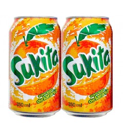 LATA REFRIGERANTE SUKITA SUCO DE LARANJA 350 ML ALUMÍNIO BRASIL