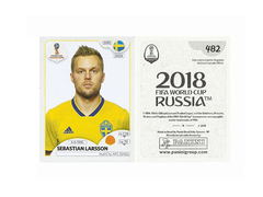 FIGURINHA COPA FIFA 2018 SWEDEN SEBASTIAN LARSSON Nº 482