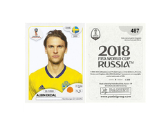 FIGURINHA COPA FIFA 2018 SWEDEN ALBIN EKDAL Nº 487
