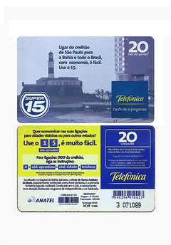 TELEFÔNICO TELEFONICA 2009 20 UNIDADES ORELHÃO DE SÃO PAULO PARA BAHIA