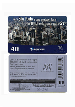 TELEFÔNICO TELEMAR 2003 40 UNIDADES LIGAR PARA SÃO PAULO