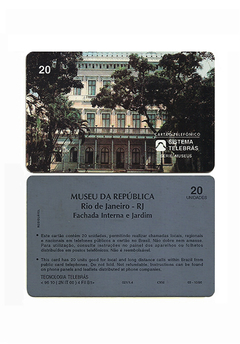 TELEFÔNICO TELEBRÁS 1996 20 UNIDADES MUSEU DA REPÚBLICA RJ