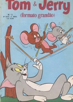 GIBI TOM & JERRY EDITÔRA EBAL FORMATO GRANDÃO COLOR Nº 3 SET 1980 32 PAG