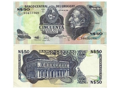 CÉDULA URUGUAY ANO 1975 50 NUEVOS PESOS - comprar online