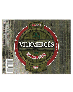 RÓTULO VILKMERGÉS BRANDUSIS ALUS 1 LITRE LITHUANIA