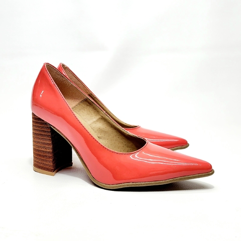 Stilettos Folia charol coral taco 8 cm SALE