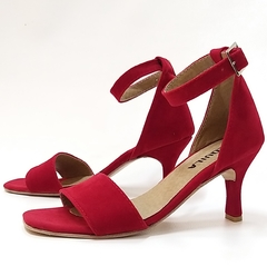 Sandalias MORIA gamuzado rojo - comprar online