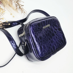 Bandolera Jazmin croco violeta - comprar online