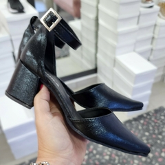 Stilettos LETIZIA metalizado negro - comprar online