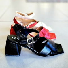 Sandalias ALEXIA metalizado negro - Tequilaonline