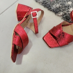 Sandalias ALEXIA metalizado rojo - Tequilaonline