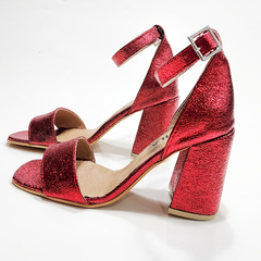 Sandalias ZAIRA metalizado rojo - Tequilaonline