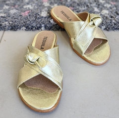 Sandalias ELENA metalizado platino - comprar online