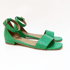 Sandalias STELLA verde trenzado - comprar online