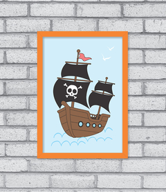 Quadro Navio Pirata - comprar online