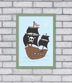 Quadro Navio Pirata - Pendurama Quadros e Artigos de Decoração