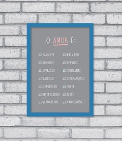 Quadro O Amor É na internet