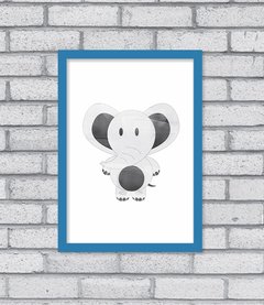 Quadro Elefante Aqua - Pendurama Quadros e Artigos de Decoração