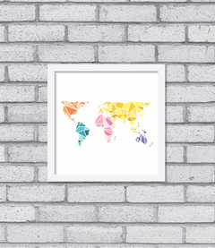 Quadro Geo Mapa Mundi - Pendurama Quadros e Artigos de Decoração