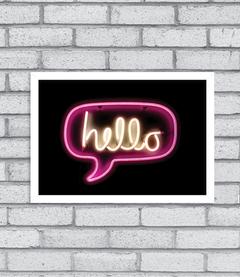 Quadro Hello Efeito Neon - comprar online