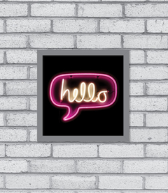 Quadro Hello Efeito Neon - loja online