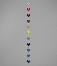 Cordão de Corações (Arco-íris) na internet