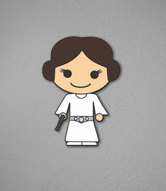Placa Cute Leia