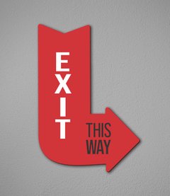 Placa Exit This Way - comprar online