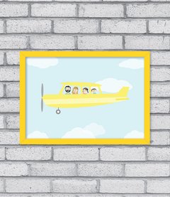 Quadro Família Avião - loja online