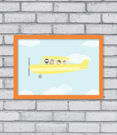 Quadro Família Avião - comprar online